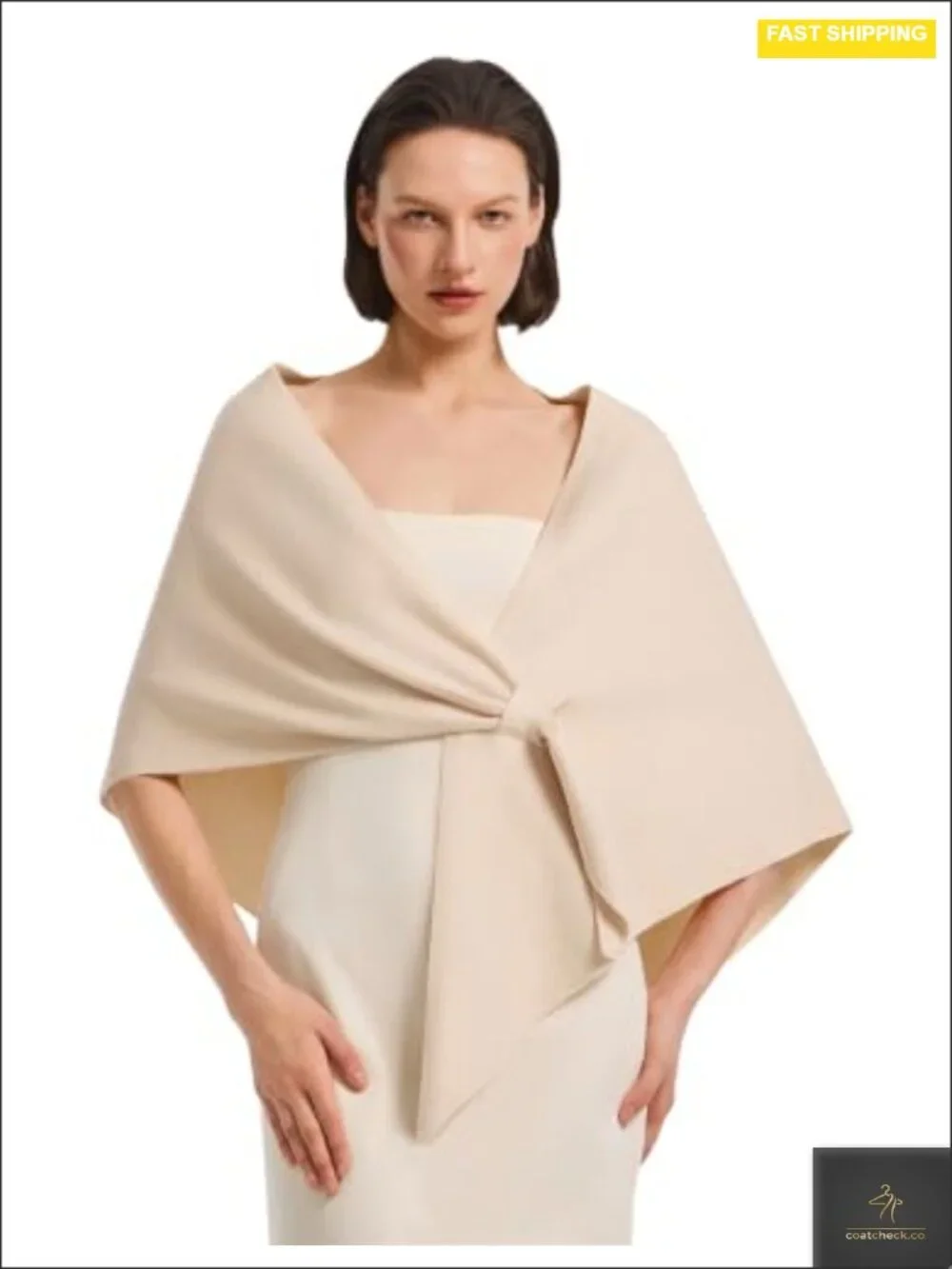 Pashmina Shawl Wrap for Wedding Evening Dress Pull-Through Drape